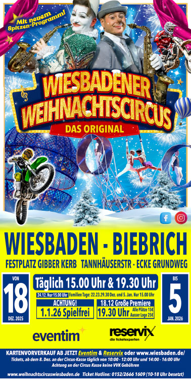 Plakat Wiesbadener Weihnachtscircus